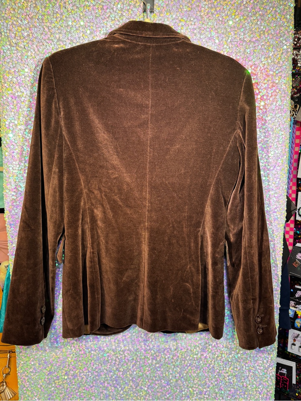 VTG Moschino Jeans Brown Velvet Blazer Jacket - Picture 8 of 9